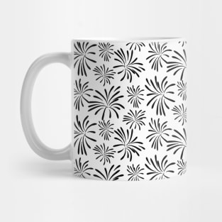 Black and white fireworks pattern Mug